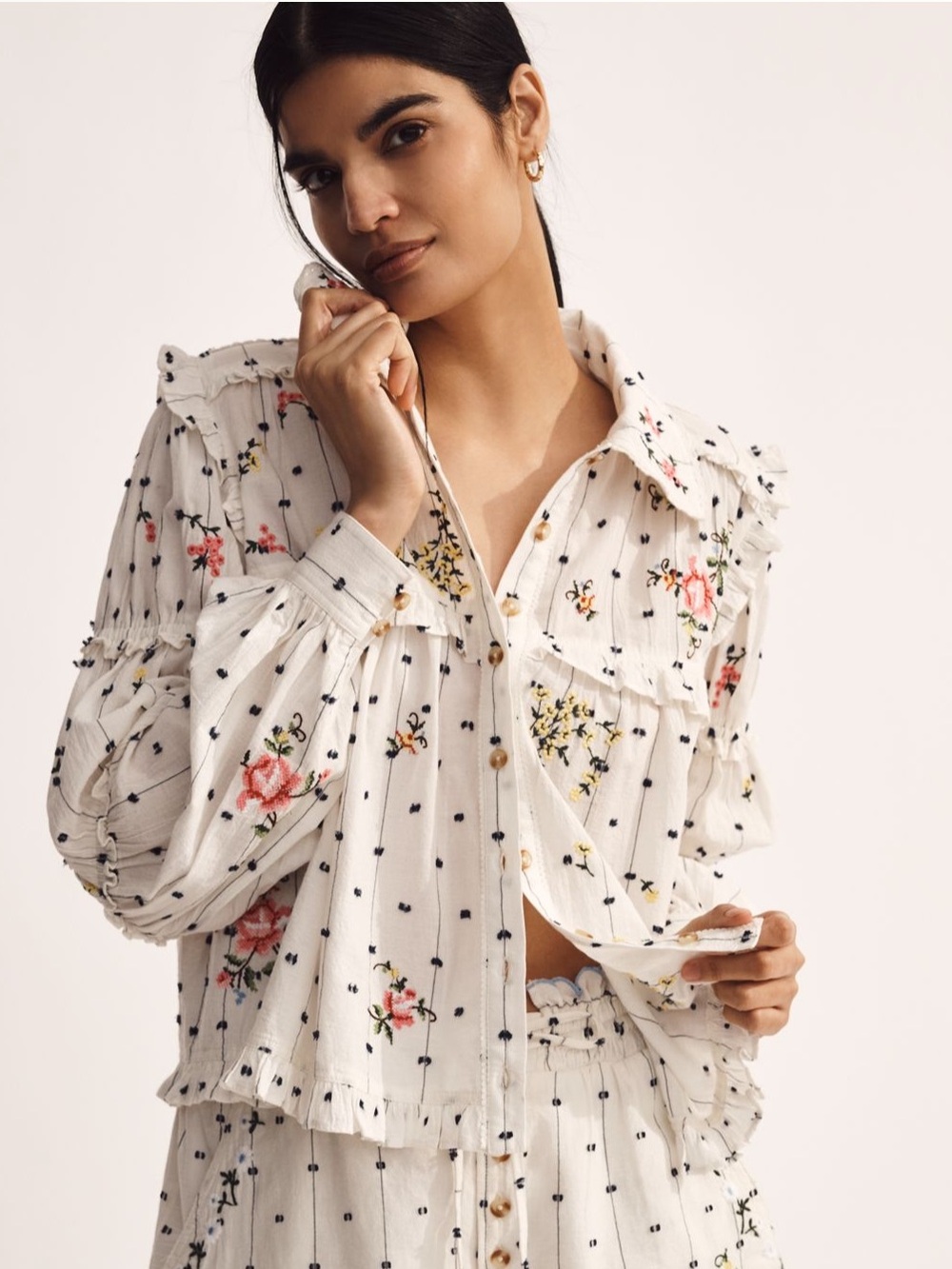 ANTHROPOLOGIE Pilcro Seaside Hankerchief Print Button Down Shirt Size XL NEW